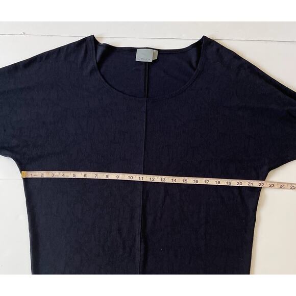 Athleta Ruched Sleeve T- Shirt Women L Black Thumb Hole Lightweight Athletic - Picture 5 of 11